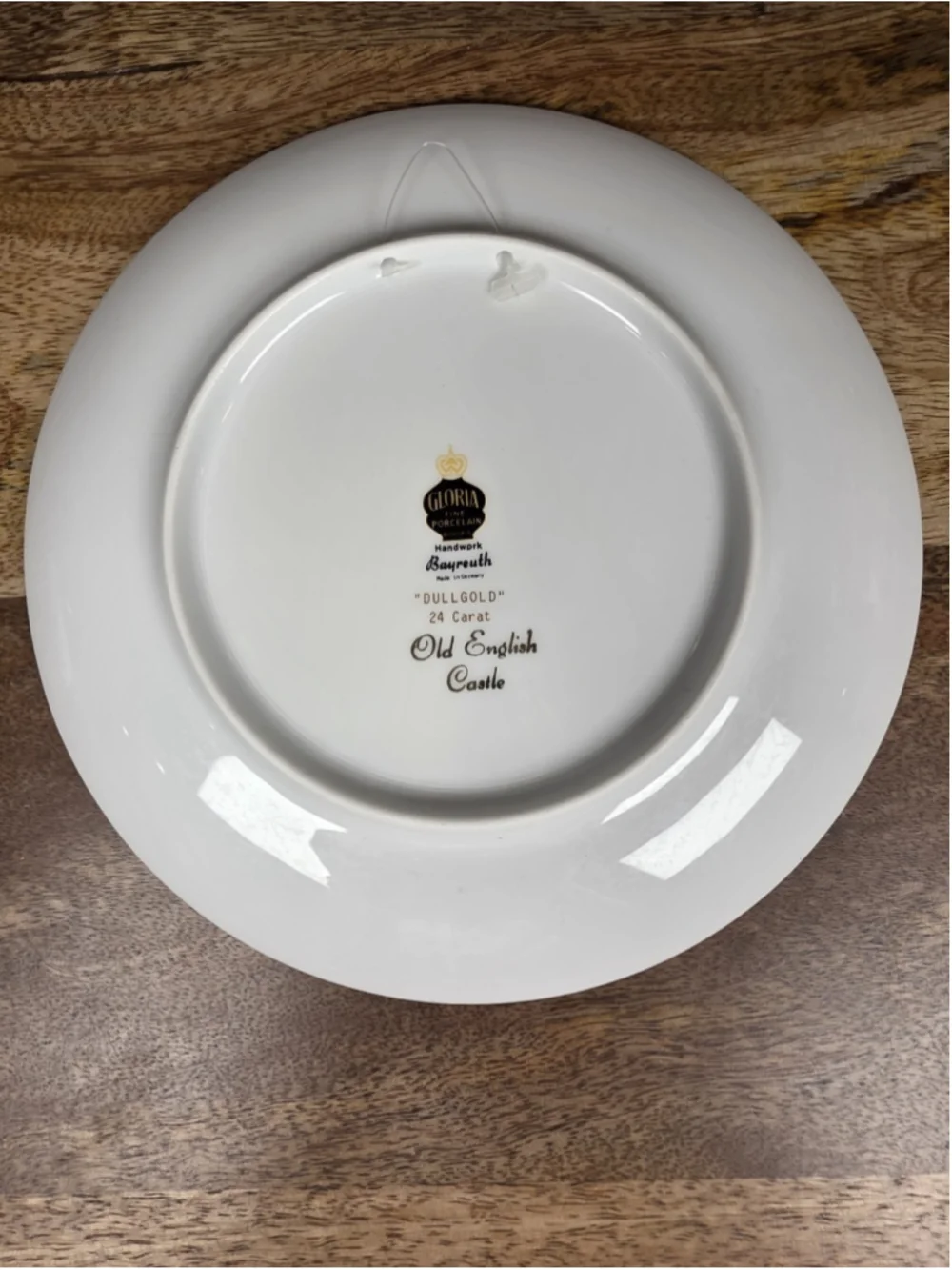 VTG Gloria Bayreuth Old English Castle Plates England Set 4 Germany 24K Gold